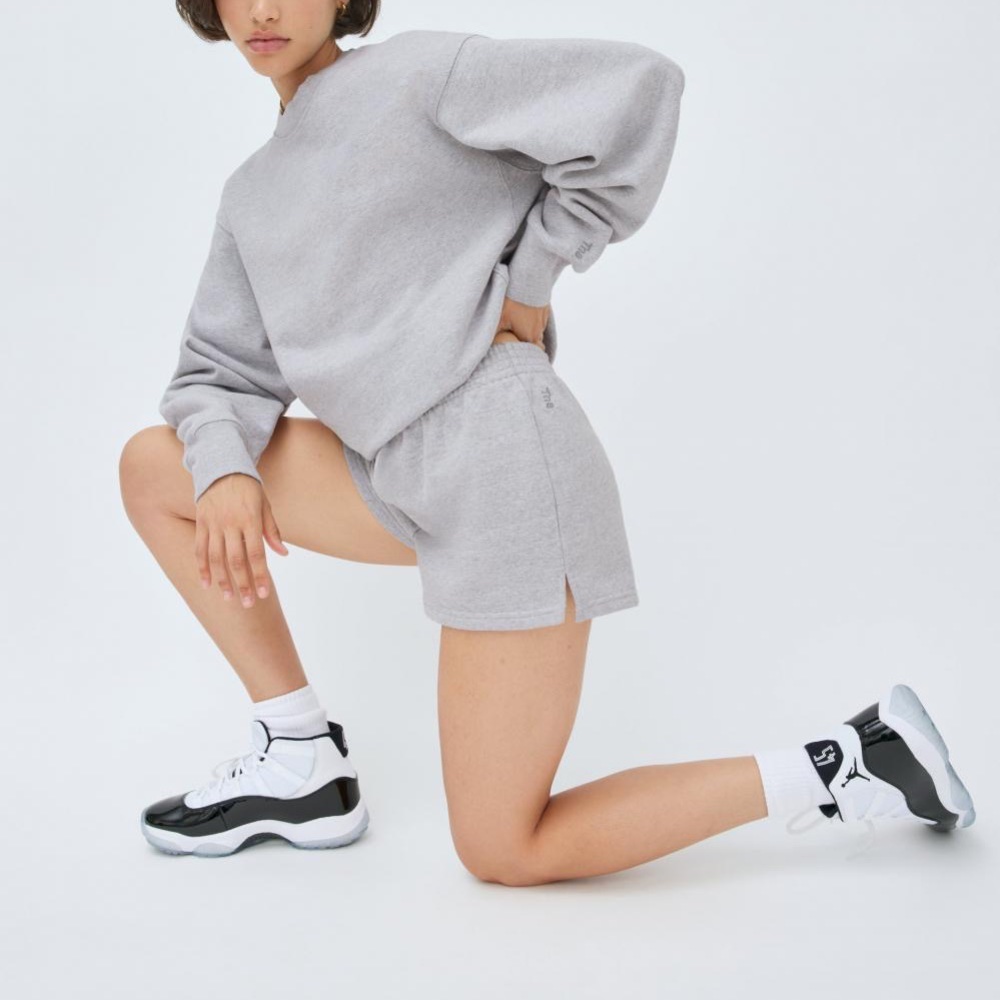 Aritzia TNA Cozy Fleece Perfect 2” Sweatshort in Heather Dover Grey